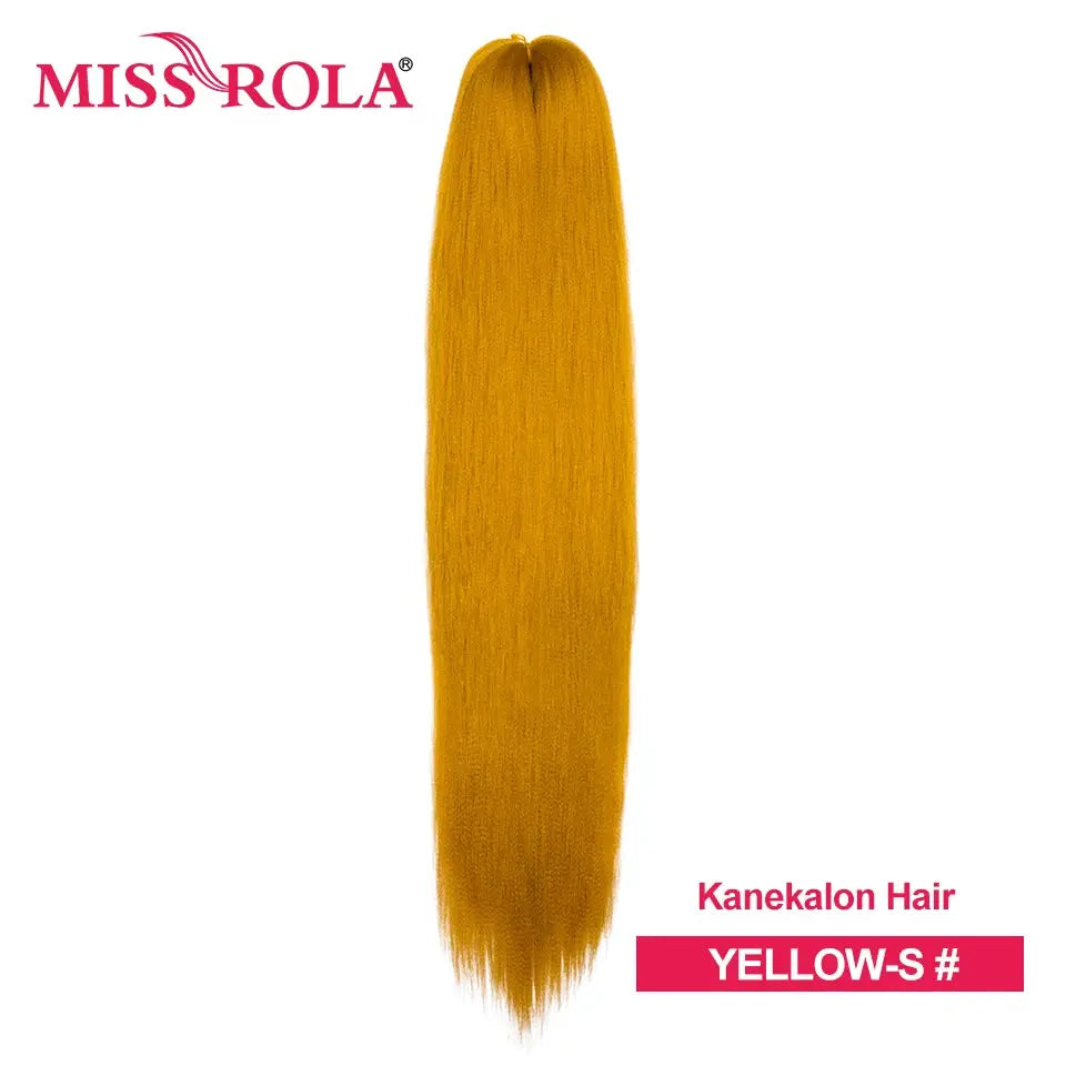 Kanekalon EZ Twist pre-stretched jumbo braiding hair by Miss Rola, yellow