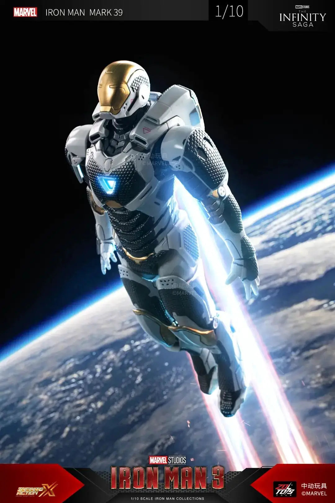 ZD Original Iron Man MK31 MK32 Piston Romeo MK10 MK19 Tiger One Tenth Scale Armor Marvel Legends Avengers Action Figure Toy