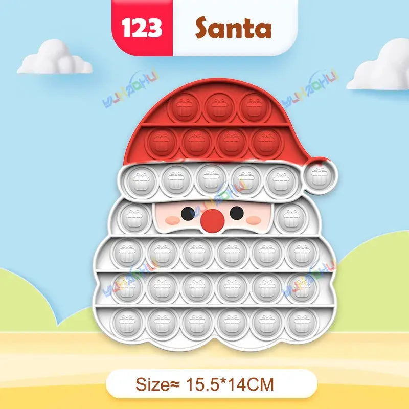 Rainbow Pop Push Bubble Fidget Interactive Toy For Anxiety Relief Sensory Therapy Adults Children Kids Special Needs