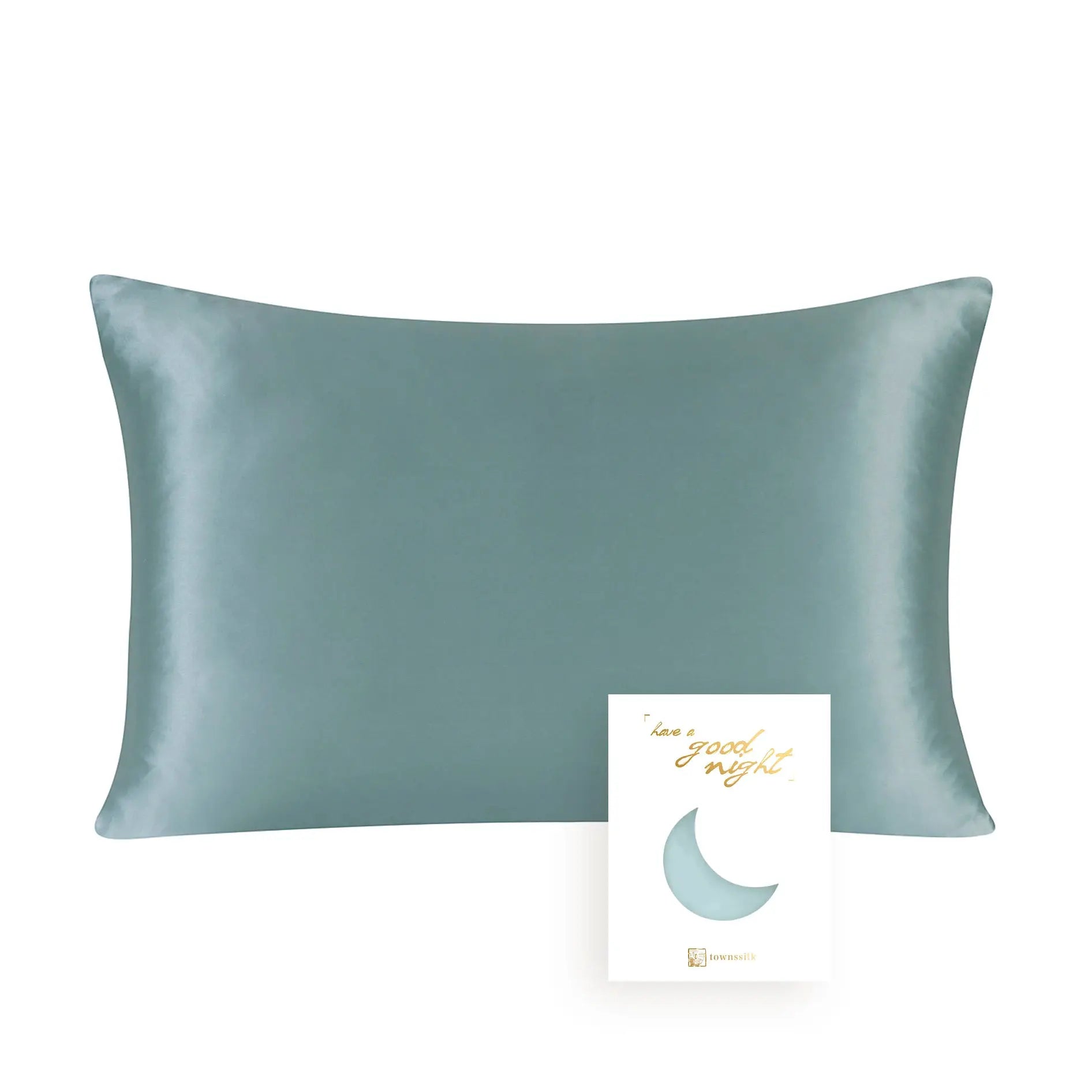 Mulberry silk pillowcase by Simples Market, teal color, 19 Momme, OEKO-TEX