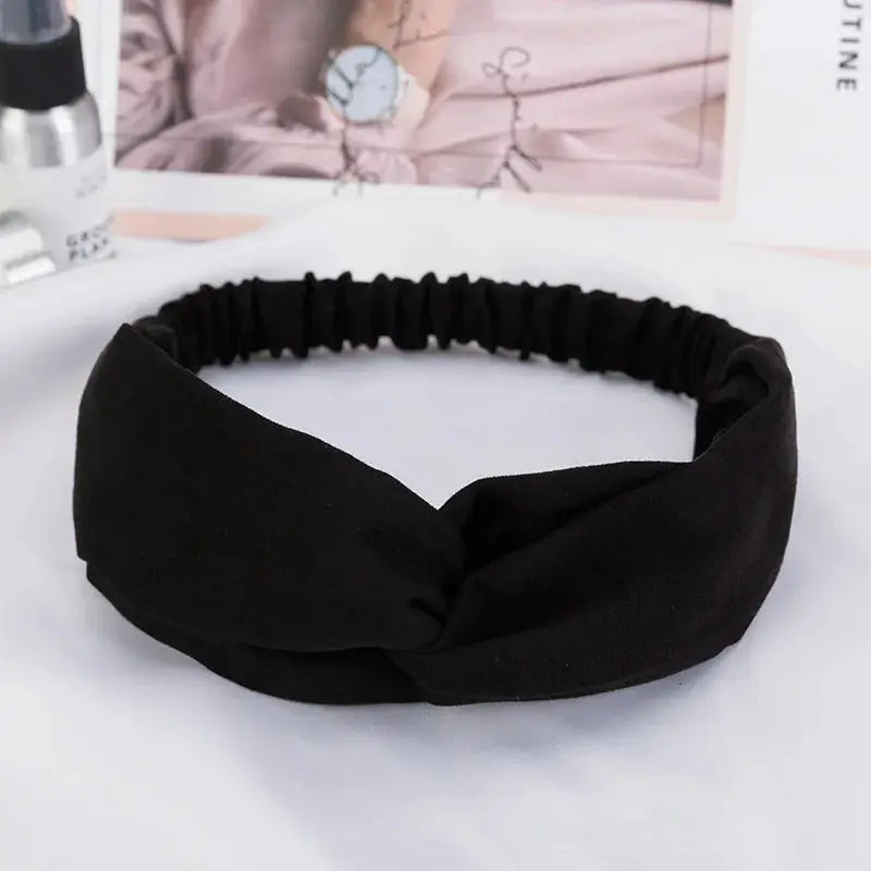 BohoChic Cross Turban Headbands For Women Lightweight Chiffon Bohemian Hair Accessories