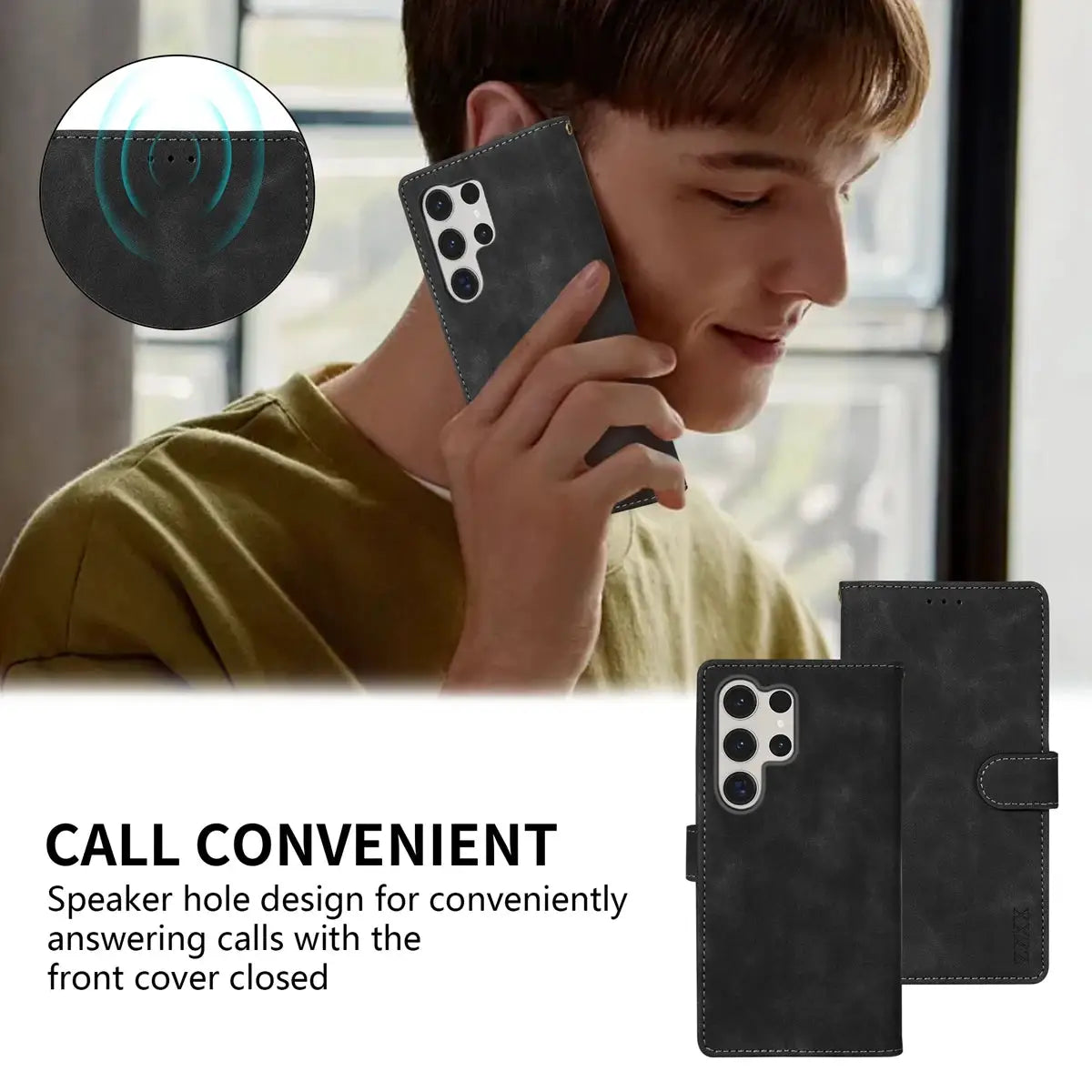 NovaShield Wallet Magnetic Flip Leather Case Skin Friendly Card Slot Protection For Samsung Galaxy Phones