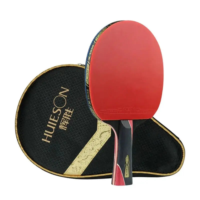 HuIESON Single Professional Training Carbon Table Tennis Bat Racket Ping Pong Paddle For Beginners And Pros 6 7 8 Star