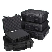Hard black tool cases set by Simples Market, 4 foam-padded portable organizers