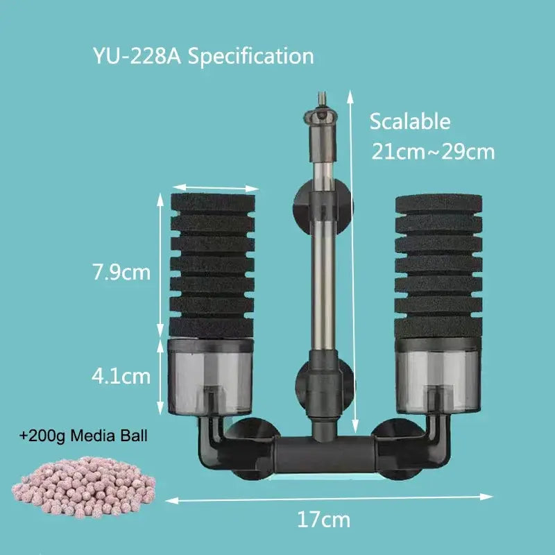 Biochemical Sponge Filter For Aquarium Bio Filter Quiet Operation Improves Water Quality And Oxygen Solubility
