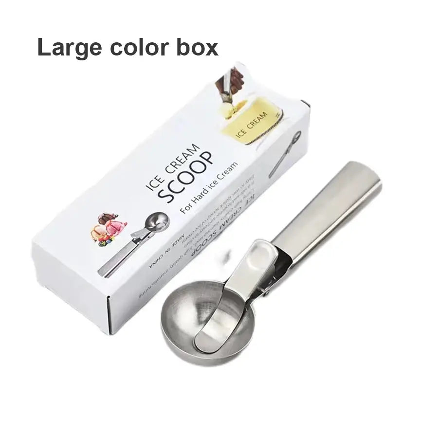 KitchenPro Stainless Steel Dual Purpose Ice Cream And Fruit Scoop Effortless Scooping For Soft And Hard Ice Cream
