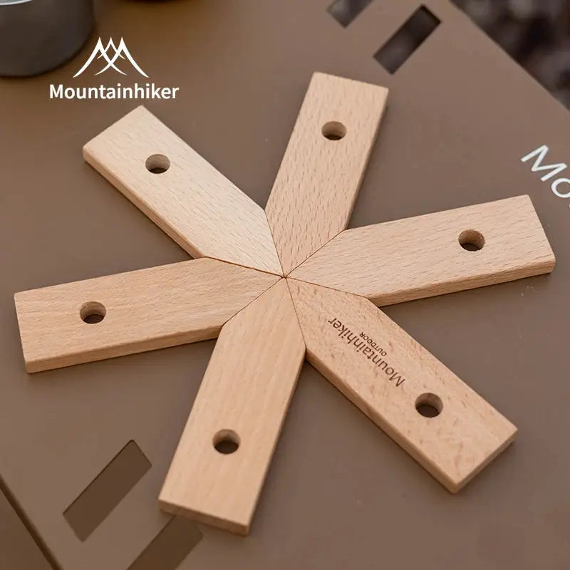 MountainHiker Natural Beech Wood Pot Mat Coaster Placemat Heat Insulation For Pots And Pans Kitchen Outdoor