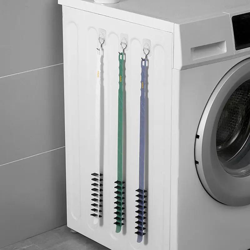 Deep cleaning brush for washing machines by Simples Market with extra-long handle and sponge bristles; 3-color set
