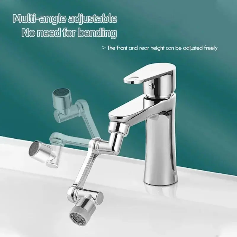 Simples Market chrome universal rotation faucet aerator with robotic-arm spray attachments