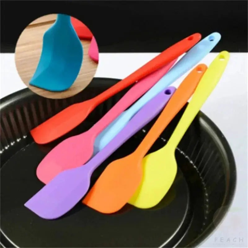 Heat Resistant Integrated Handle Silicone Spoon Spatula Scraper For Baking And Cooking Kitchen Tool