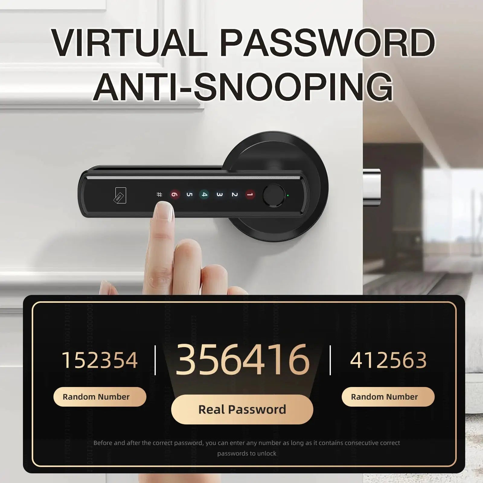 Viladepot D6 Smart Lock With Fingerprint App Control Door Lock And Electronic Touchscreen Keypad