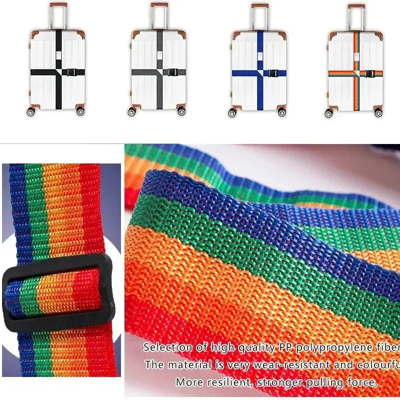 Convenient Adjustable Luggage Straps Portable Bungees Easy Travel Necessary Reusable Belt protect Suitcase Accessories Items - Simples Market