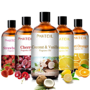 PHATOIL 100ml Aromatherapy Fragrance Oil Coconut Vanilla Strawberry Cherry Lemon For Diffuser Candle Making 1 2 3 Pack