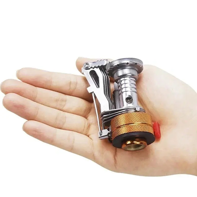 Gas cooker camping stove; ultra-light aluminum alloy, portable