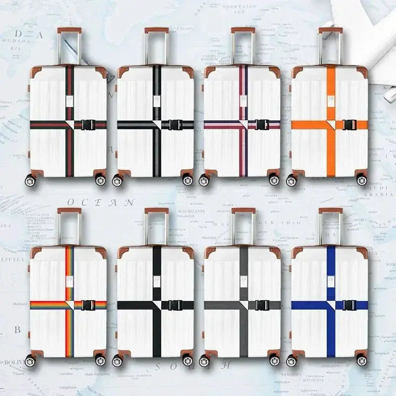 Convenient Adjustable Luggage Straps Portable Bungees Easy Travel Necessary Reusable Belt protect Suitcase Accessories Items - Simples Market