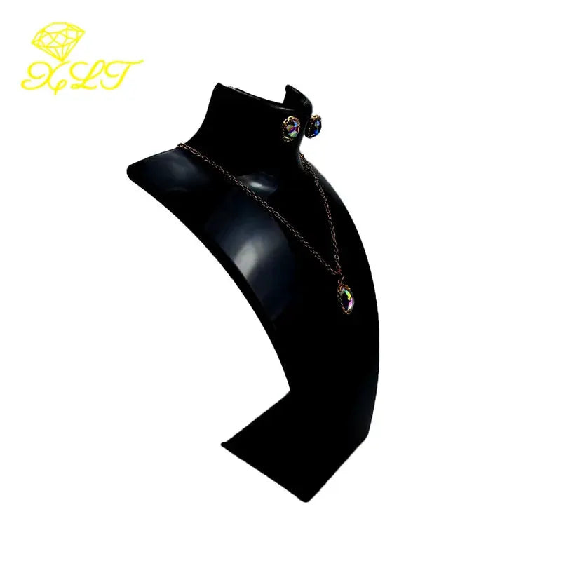 Four Color Acrylic Mannequin Jewelry Display Stand for Necklaces Pendants and Earrings