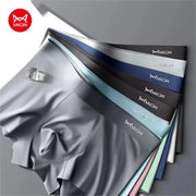 MIIOW 3-pack ice silk men's boxer underwear in assorted colors