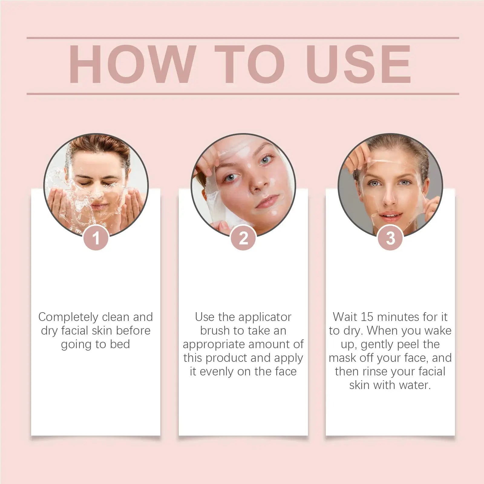 Glow Collagen Overnight Wrapping Peel Off Facial Mask Set For Deep Hydration And Replenishes Collagen While You Sleep
