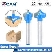 XCAN 6mm Shank CNC Round Nose Milling Cutter Solid Carbide Bit For Woodworking 12-32mm Round Point Cut Bit 1pc
