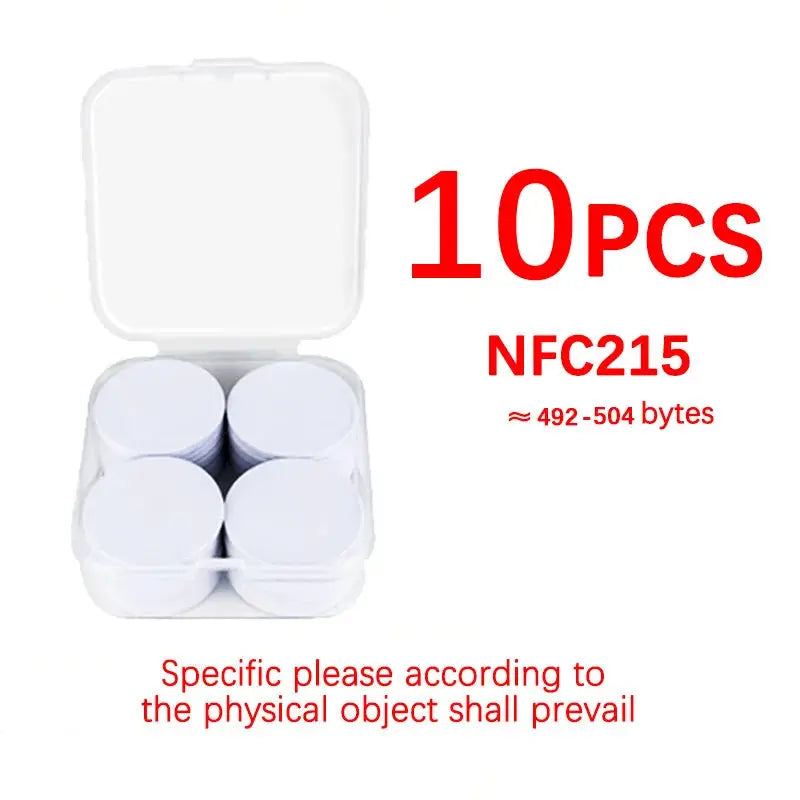 NTAG215 NFC Coin Card 25mm Waterproof PVC 13.56MHz ISO IEC 14443A Bonding Badge Tag
