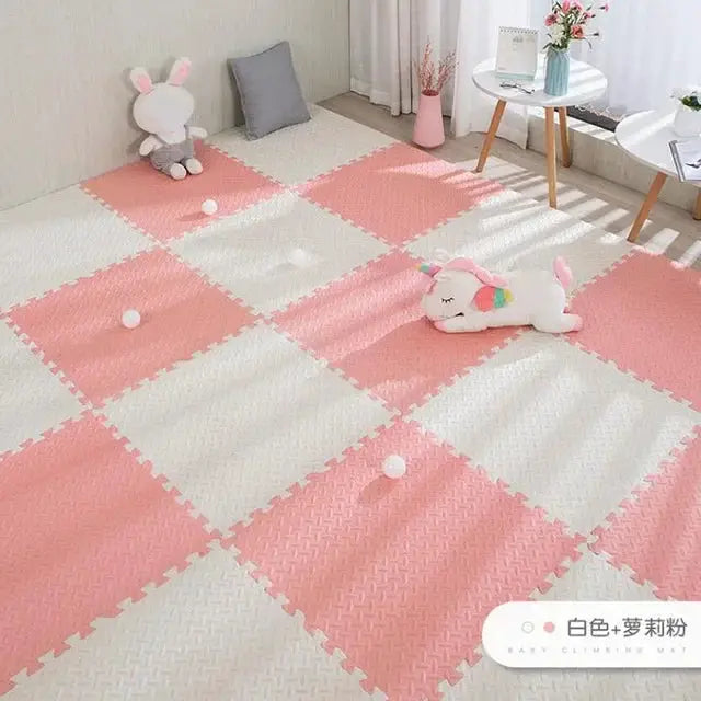 16 Piece Foam Baby Play Mat Interlocking Puzzle Tiles For Kids 30x30x1 Cm Soft Floor Carpet Set