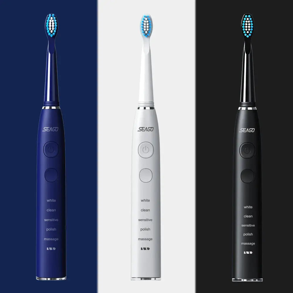 Seago Electric Toothbrush USB Rechargeable With 360 Days Battery Life And Advanced Acoustic Wave Cleaning Technology
