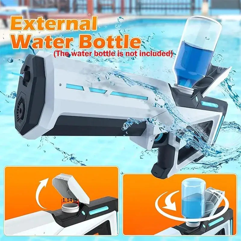 Electric Water Gun For Adults And Kids Powerful Automatic Water Blaster With Suction For Summer Beach Battles