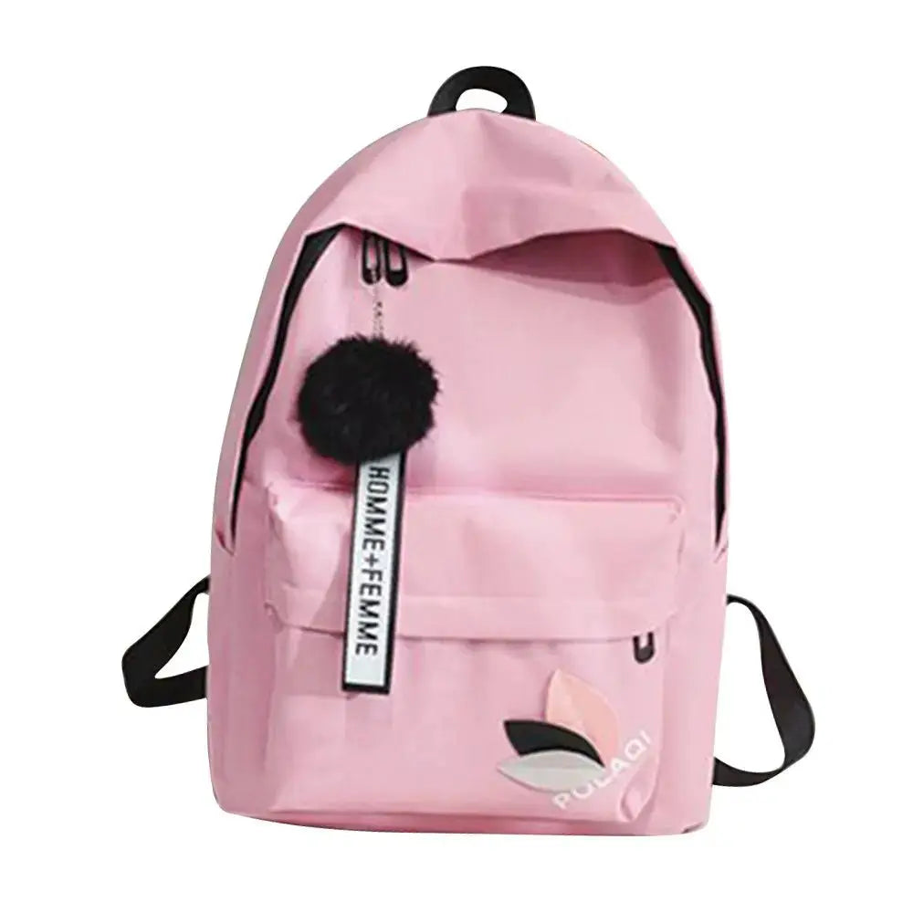 Printed Leaves Large Capacity Student Backpack - Simples Market