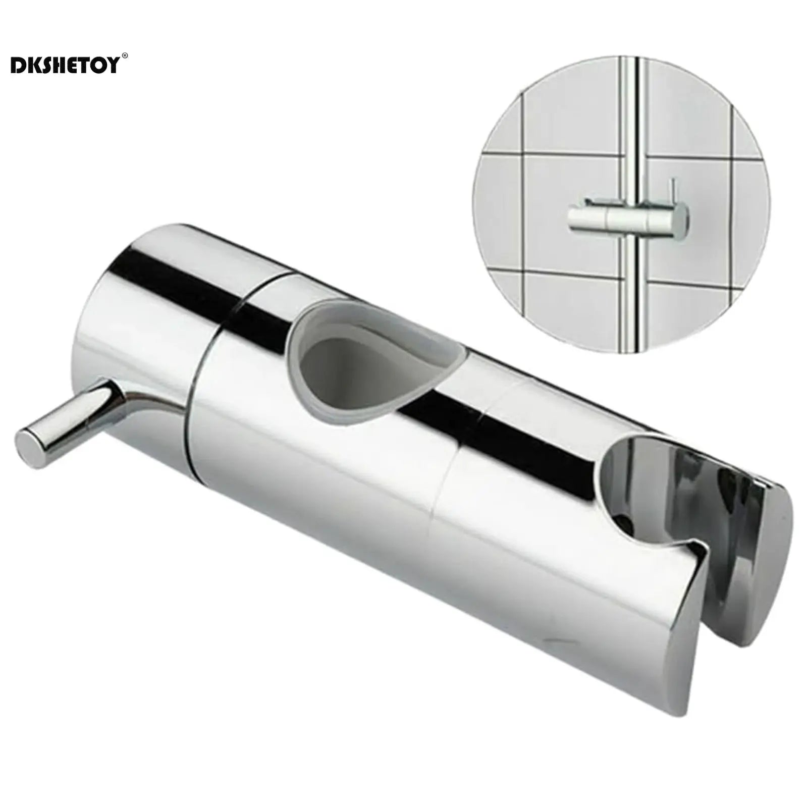 Shower head holder clamp for 19–25mm arms, chrome finish, Simples Market