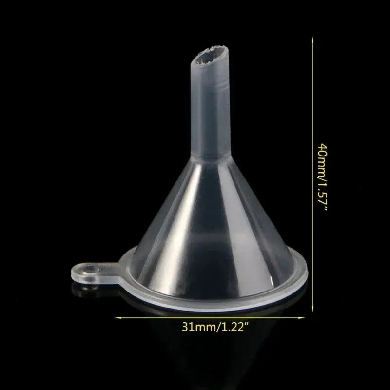 100 Pieces Plastic Small Funnels For Perfume And Essential Oils Mini Liquid Transfer Tools For Narrow Neck Bottles