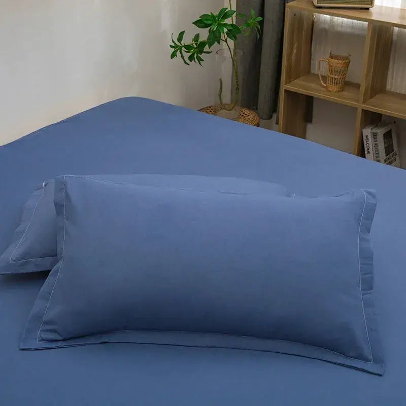 2-pack blue pillowcases decorative cushion covers, envelope style for body pillow 48x74cm