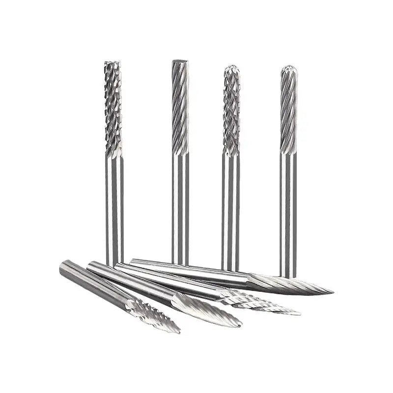 Tungsten Carbide Rotary File For Metal And Plastic Engraving Cutter Grinding Head With 3mm Shank