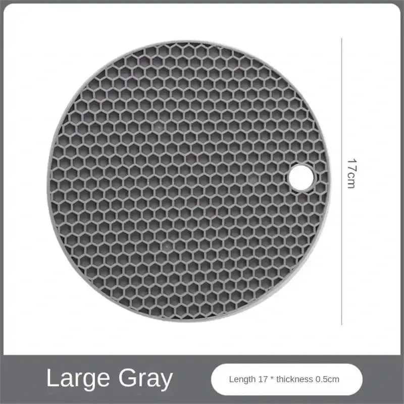 Multifunctional Silicone Tableware Mat Round Anti Slip Heat Resistant Coffee Cup Coaster And Pot Holder For Kitchen