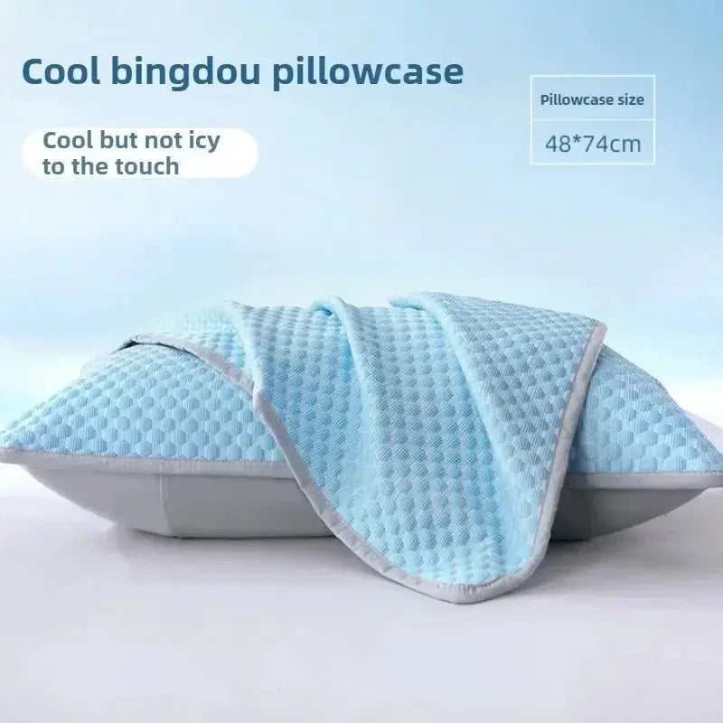 Simples Market cooling pillowcase, light blue waffle texture, 48x74cm, pillow not included