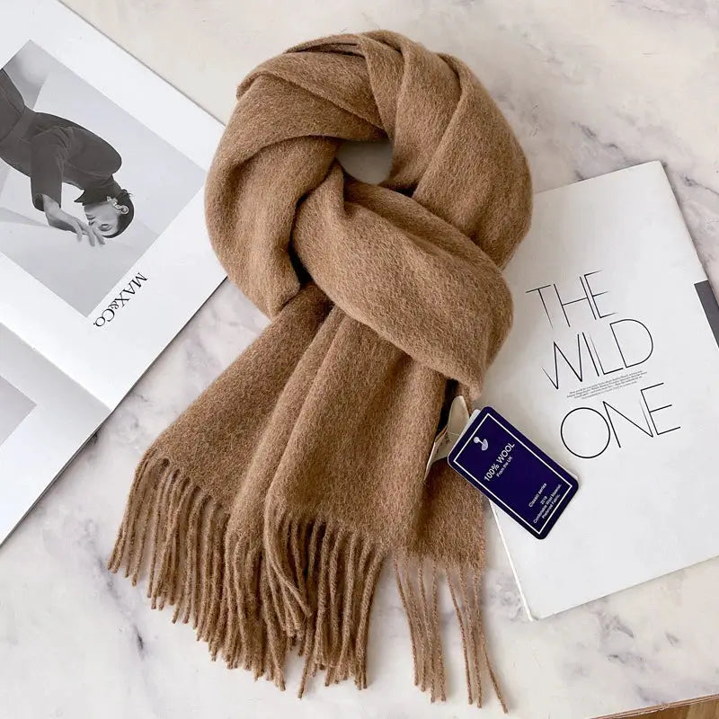 NordicWeave Winter Narrow Wool Scarf 28 Color Options 100 Percent Wool Lightweight Yet Warm Unisex