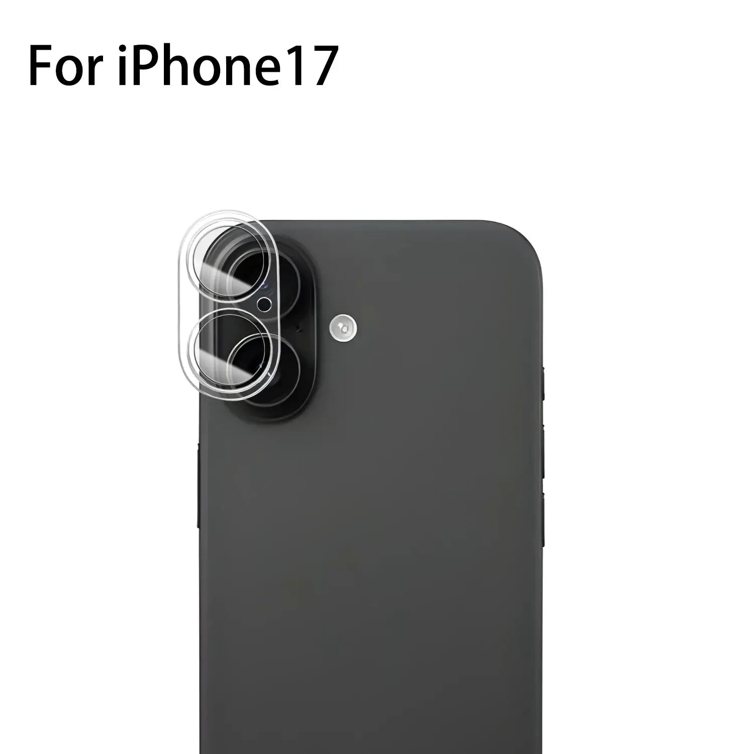 Camera lens tempered-glass protector for iPhone 17 Pro Max; full-coverage, anti-scratch, clear overlay
