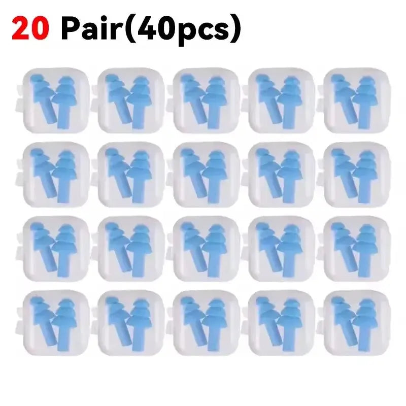 Reusable Silicone Ear Plugs For Sleeping And Swimming, Noise Cancelling, Waterproof With Box, 1 Pair
