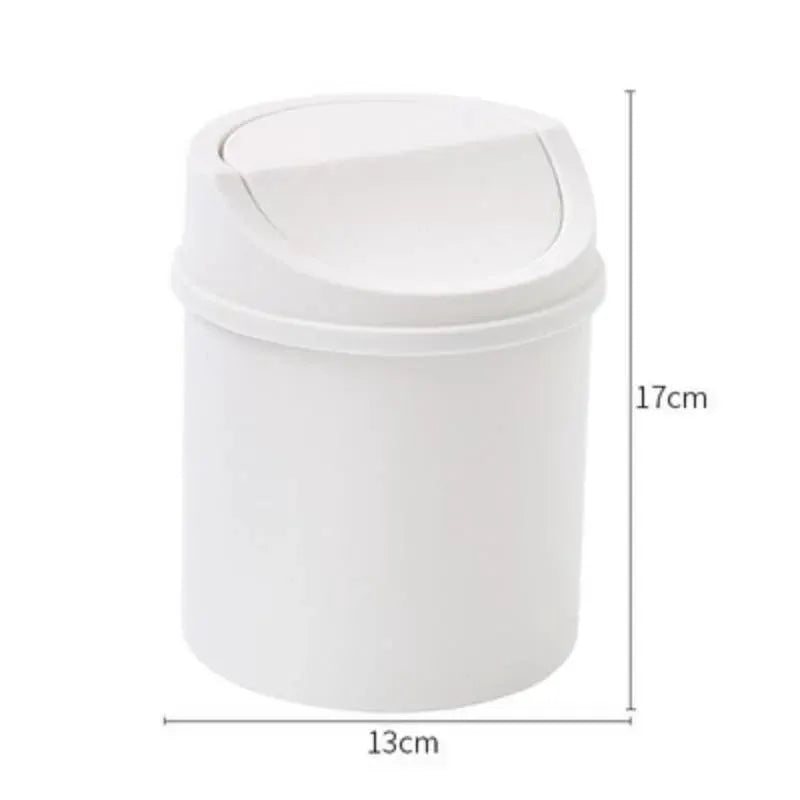Mini Desktop Bin With Flip Lid Small Trash Can For Desk Bedroom Home Office Storage Box