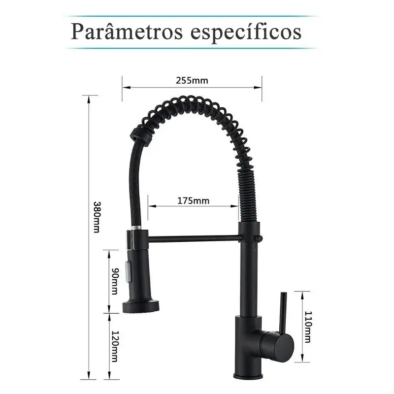 Simples Market Rozin brushed nickel deck-mounted kitchen faucet with flexible spring coil spout and 360° rotation