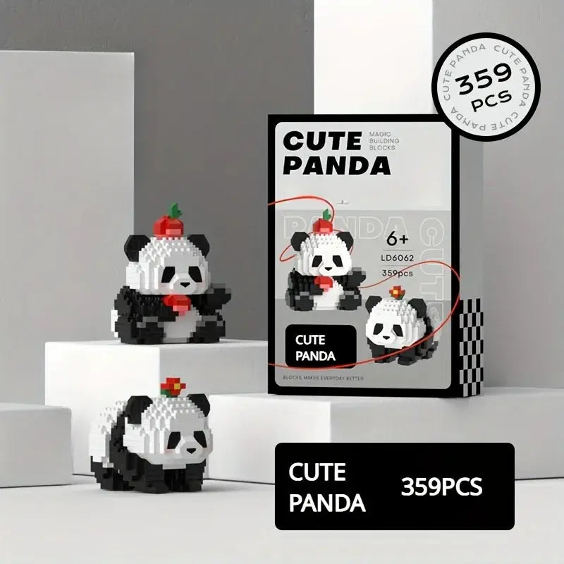 Cute Panda Building Blocks DIY Educational Toy For Ages 14 And Up Ideal Christmas Halloween Thanksgiving Gift