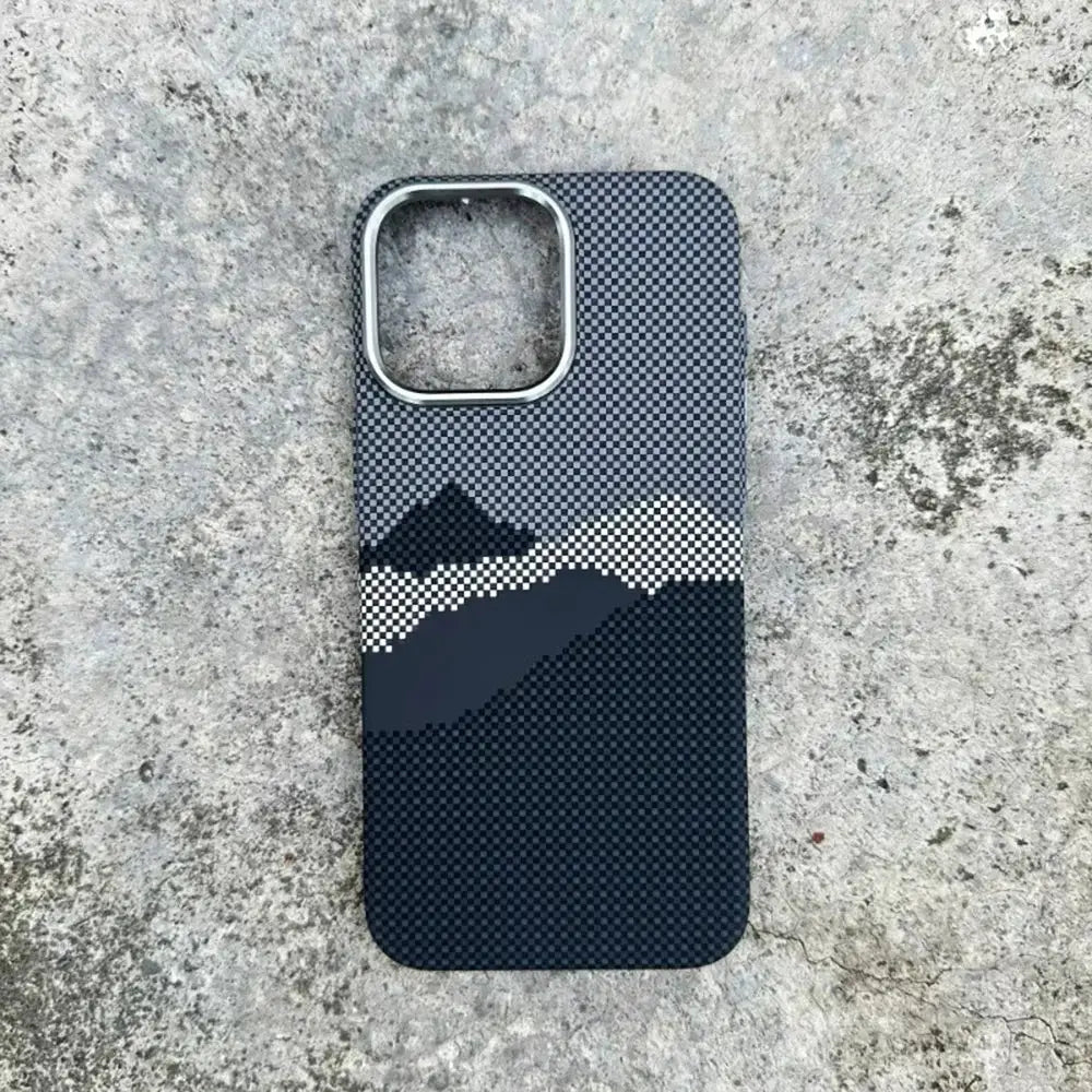 Colourful Kevlar Pattern MagSafe Case For iPhone 11 12 13 14 15 16 17 Pro Max Wireless Charging Cover
