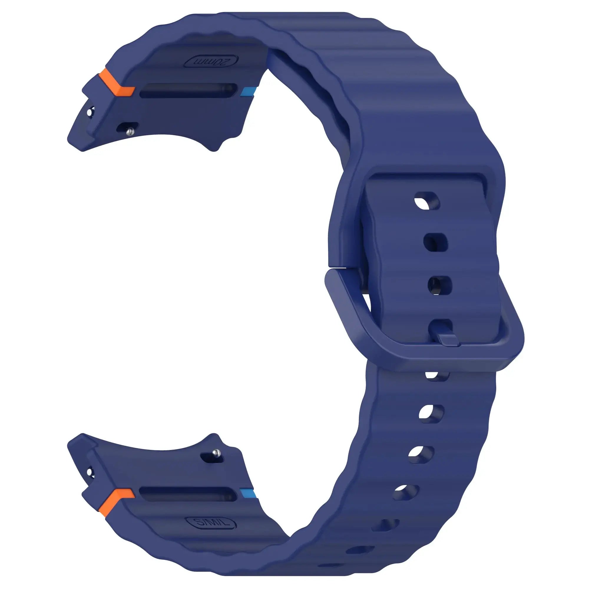 Original silicone strap for Samsung Galaxy Watch 7/FE/5 Pro/6/4 Classic, blue, 44mm/40mm, Simples Market