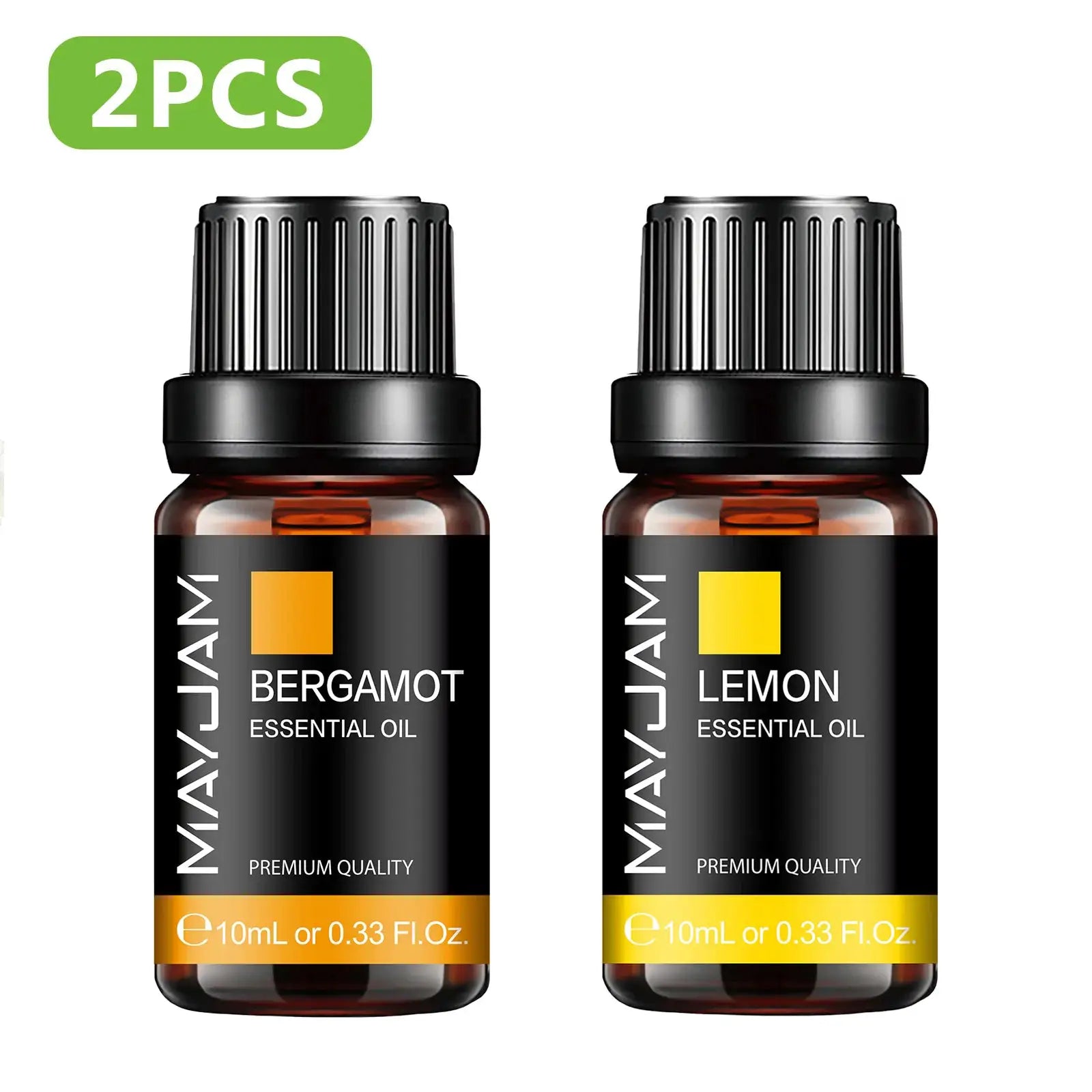 MAYJAM Essential Oil Set With Citronella Jasmine Eucalyptus Orange Lemongrass Black Pepper Cajeput Cypress Ginger