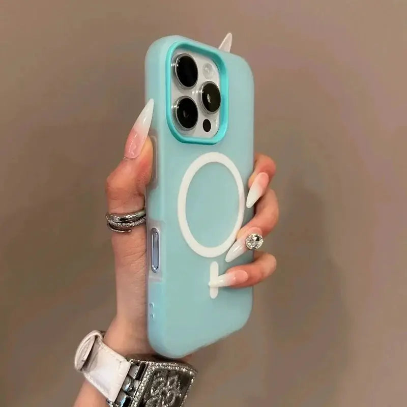 MagSafe Wireless Charge Matte Phone Case for iPhone 11 to 16 Pro Max Plus with Magnetic Bumper