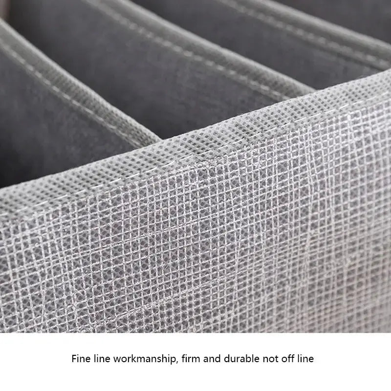 Simples Market gray fabric clothes organizer box with multiple compartments for wardrobe storage