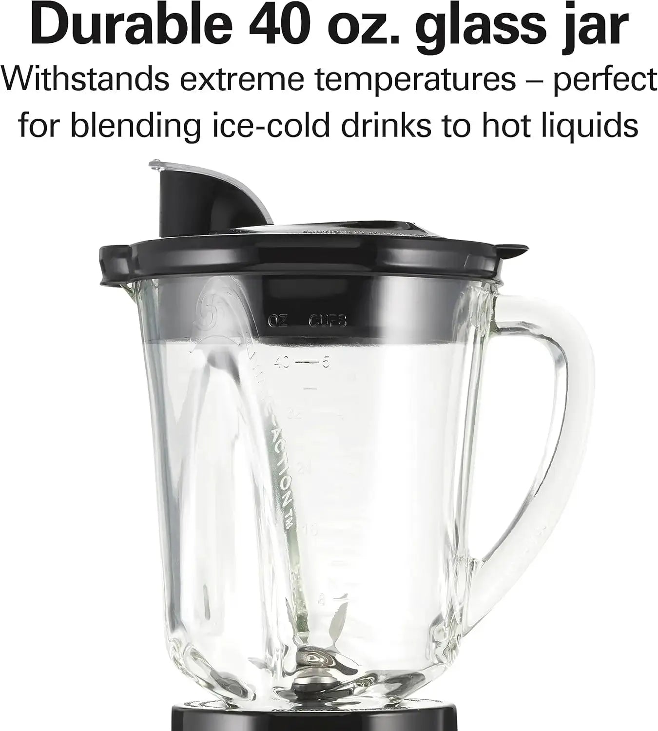 Blender and Food Processor Combo 700W with 40oz Glass Jar Gray Black