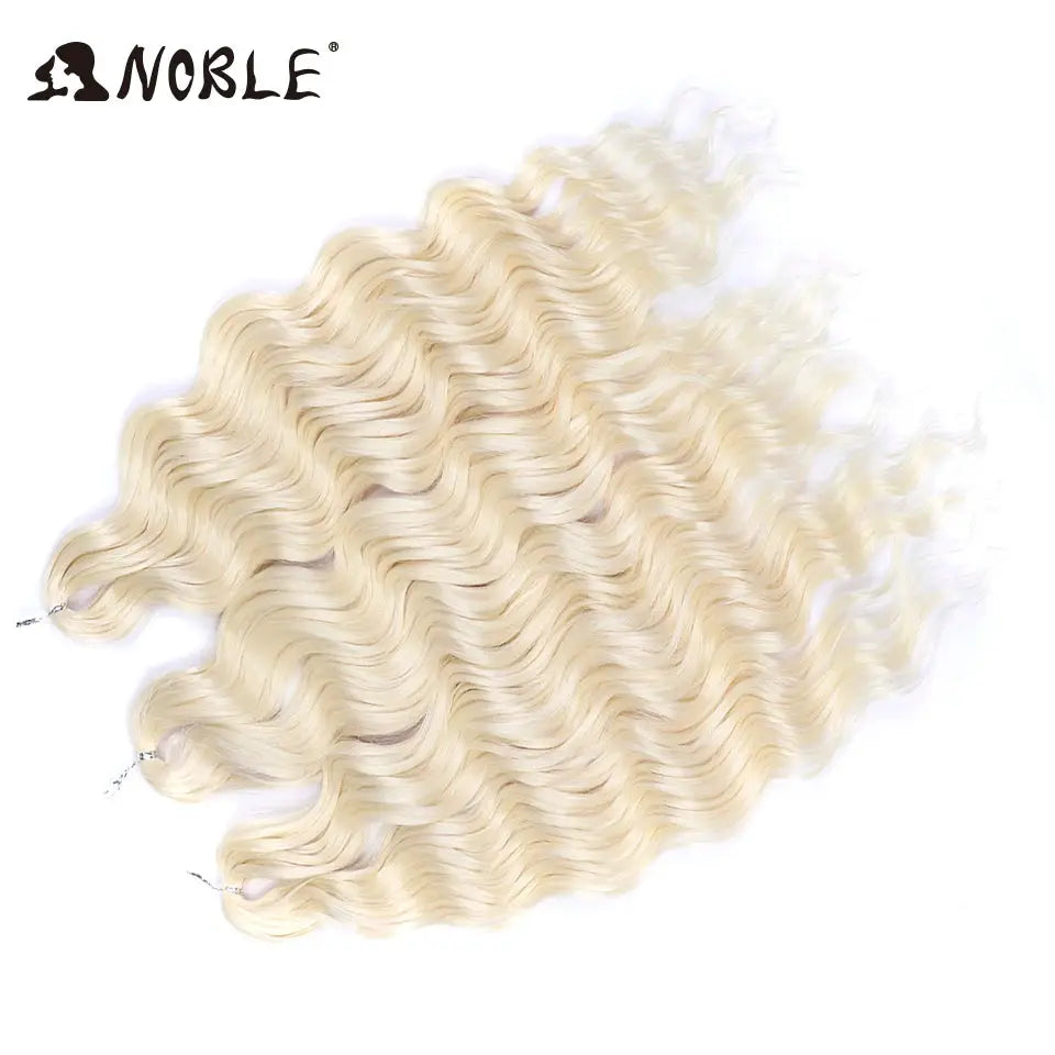 Noble Hair synthetic loose deep wave braiding extensions, ombre blonde, 24in
