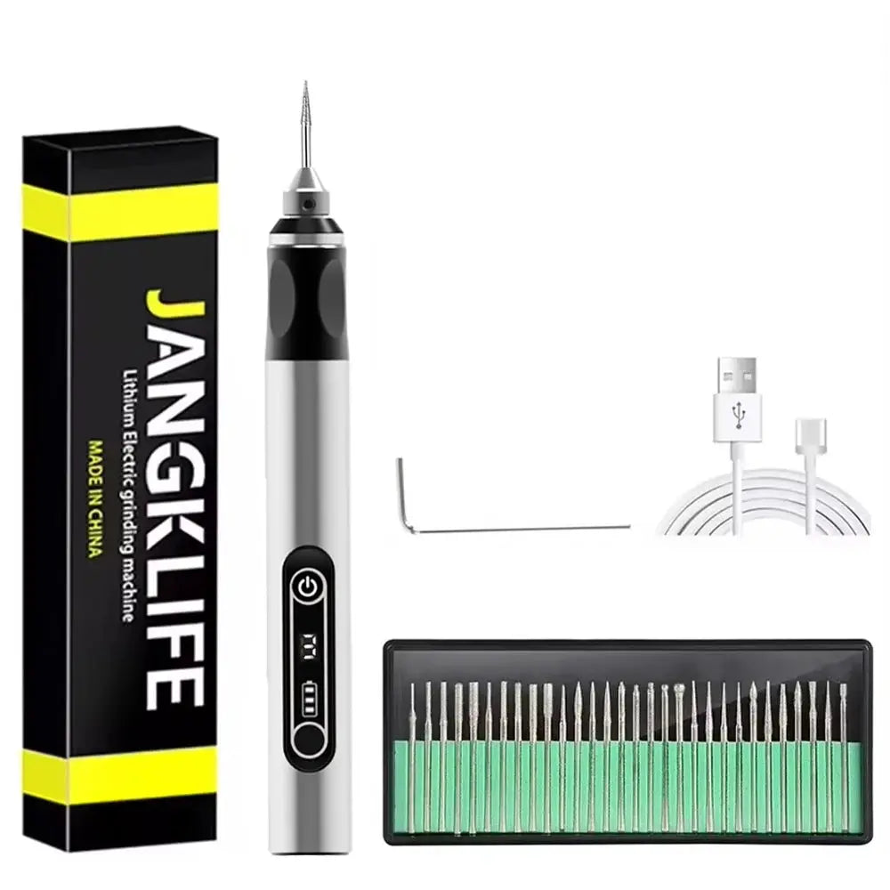 JANGKLIFE Cordless USB Rotary Tool Kit For Woodworking Engraving Jewelry Metal Glass Mini Wireless Drill