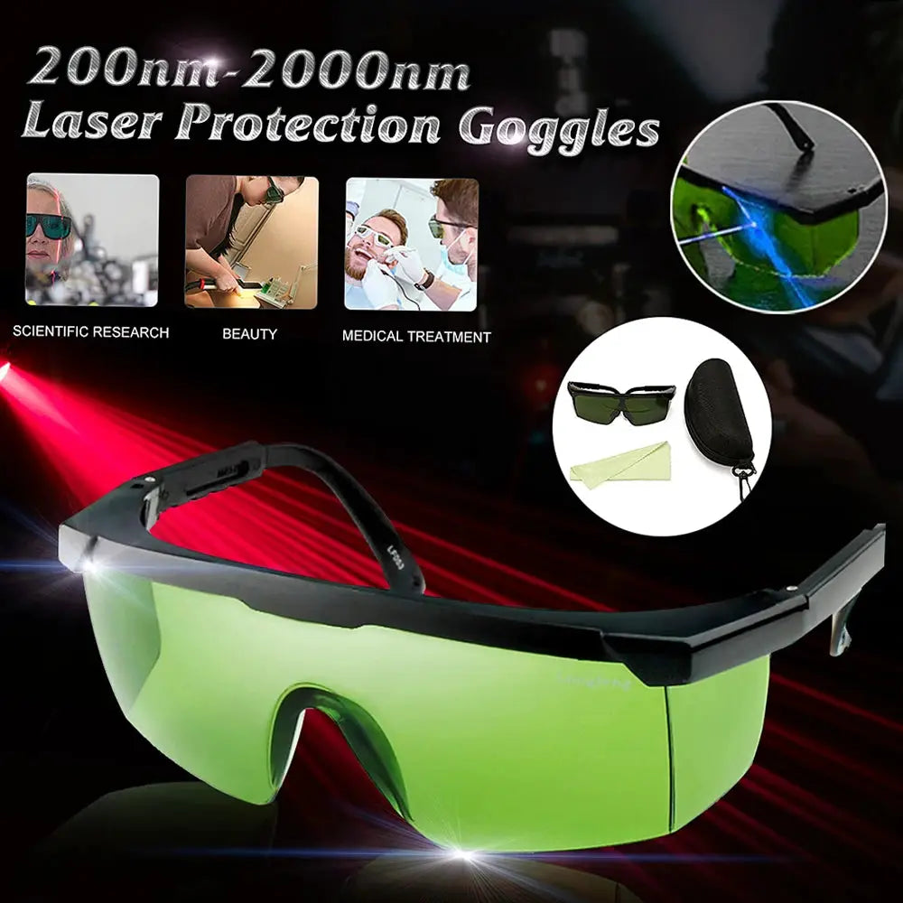 Laser Protection Goggles 200nm To 2000nm Safety Glasses IPL 2 OD Plus 4 Stylish Protective Eyewear
