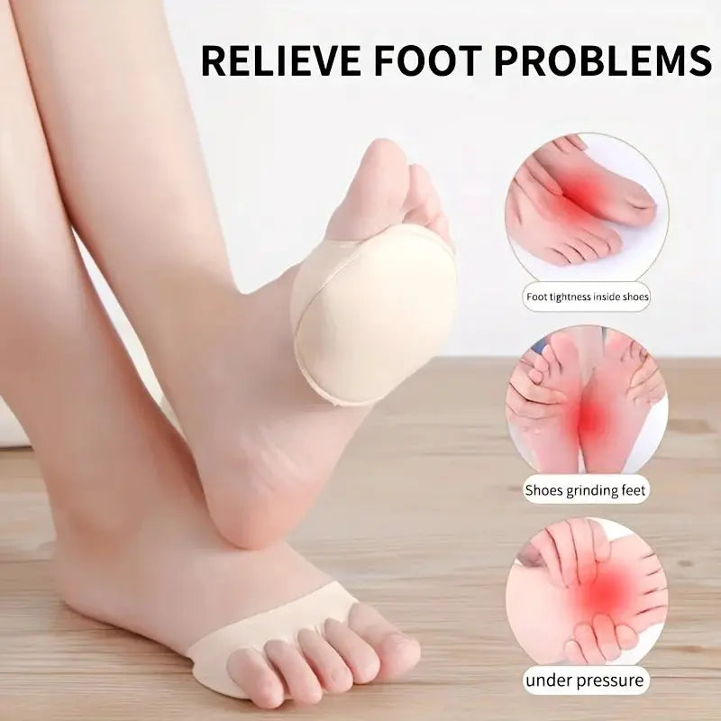 FootEase High Heel Forefoot Pad Soft Invisible Metatarsal Support Non Slip Cushioned Insole
